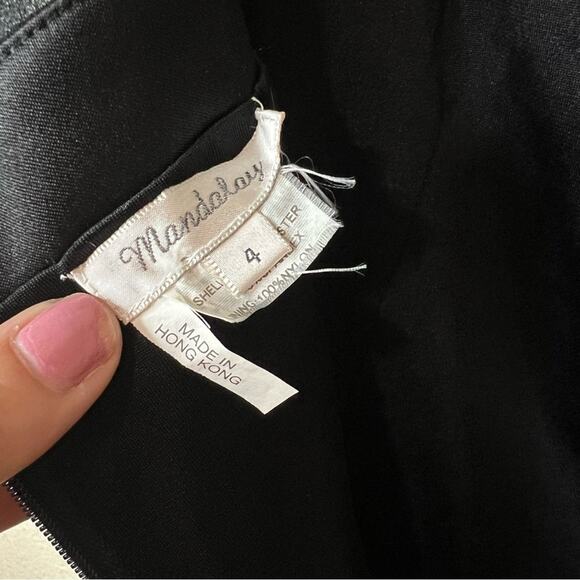 Mandalay | Vintage floral embroidered bird flower satin sheath cocktail dress 4 - Picture 6 of 8